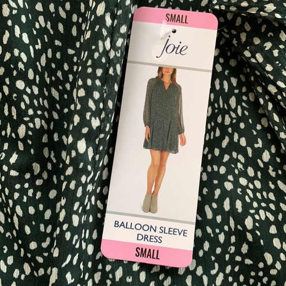 Joie Artic Animal Print Balloon Long Sleeve Dress - Picture 11 of 15